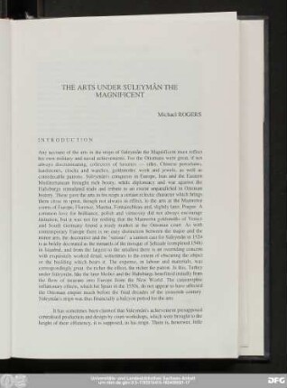 The Arts Under Süleymân The Magnificent Michael Rogers