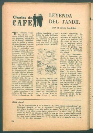 Leyenda del Tandil : Charlas de cafe