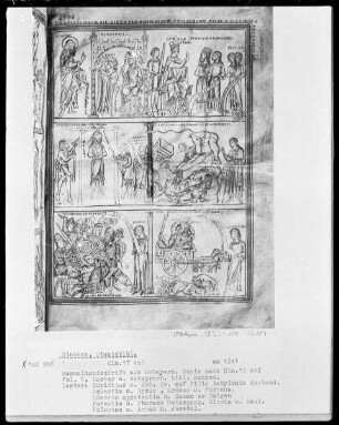Sammelhandschrift (teilweise Kopie eines Glossars aus Prüfening) — Sechs Laster - exemplifiziert an alttestamentlichen Beispielen, Folio 6recto