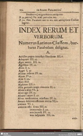 Indes Rerum Et Verborum
