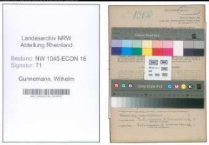 Entnazifizierung Wilhelm Gunnemann , geb. 28.08.1888 (Arbeiter)