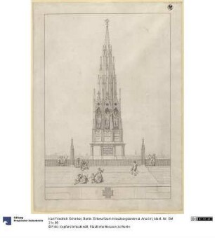 Berlin. Entwurf zum Kreuzbergdenkmal. Ansicht