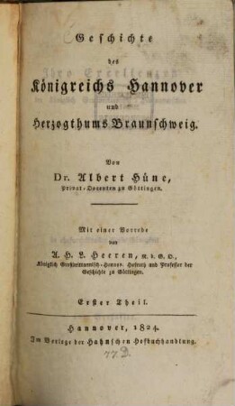 Geschichte des Königreichs Hannover und Herzogthums Braunschweig, 1