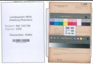 Entnazifizierung Walter Claussnitzer , geb. 19.09.1912 (Ingenieur)