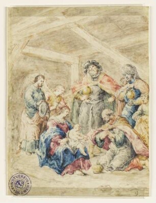 Anbetung der Könige, Blatt 4 der Folge: "Leben Christi"