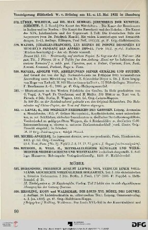 Möbel (Nr. 585-636)