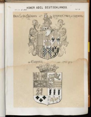 Taf. 31. Don Luÿs Raÿmond d' Arragon, Folck de Cardona & c. - de Cardona um 1711