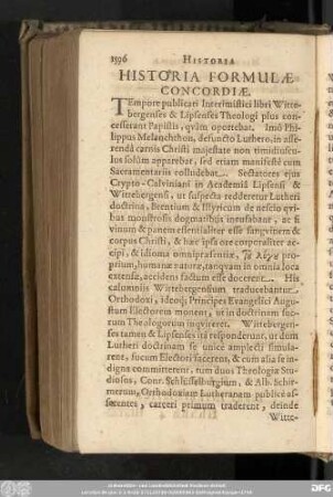Historia Formulae Concordiae.