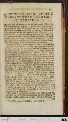 A concise view of the climate trade and soil of Barbados