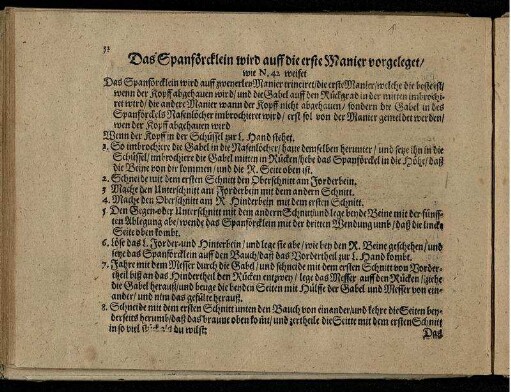 Das Spanfärcklein wird auff die erste Manier vorgeleget/ wie N. 42. weiset