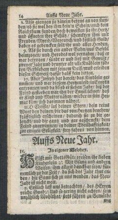 Auffs Neue Jahr.
