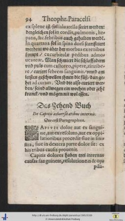 Das Zehend Buch.