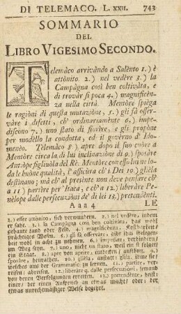 Sommario Del Libro Vigesimo Secondo.