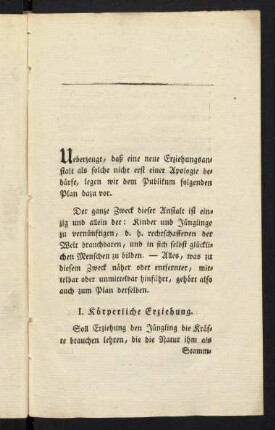 3-8, I. Körperliche Erziehung. - II. Sittliche und religiöse Erziehung.