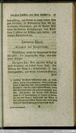 Zweyter Theil. Ursachen der Lungensucht
