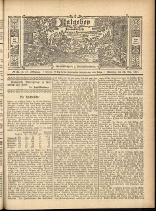 Ausgabe vom Sonntag, den 22. Dezember 1907.