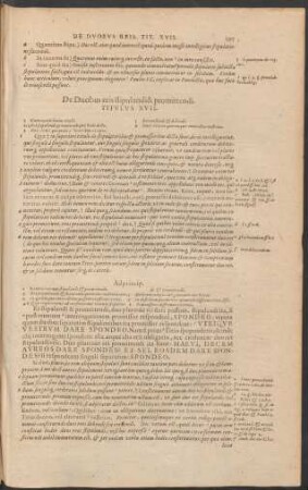 De Duobus reis stipulandi & promittendi. Titulus XVII.