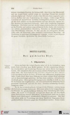 Drittes Kapitel: Der gothische Styl