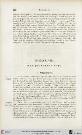 Drittes Kapitel: Der gothische Styl