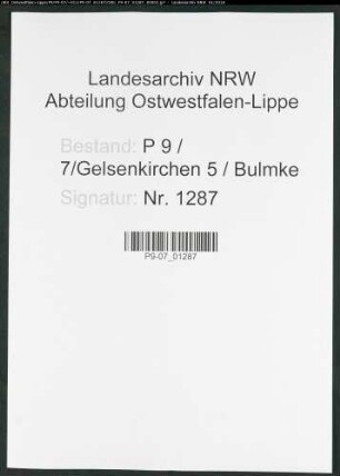 Sterberegister Standesamt Gelsenkirchen 5 Bulmke