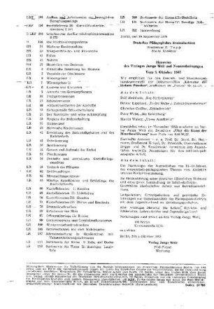 Hinweise des Verlages Junge Welt auf Neuerscheinungen : vom 5. Oktober 1965