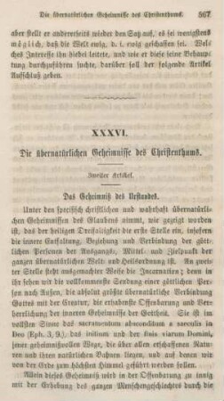 567-591 Die übernatürlichen Geheimnisse des Christenthums : zweiter Artikel
