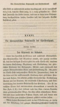 567-591 Die übernatürlichen Geheimnisse des Christenthums : zweiter Artikel