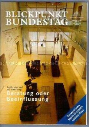 Organ des Deutschen Bundestages "Blickpunkt Bundestag" mit einem Plan des Parlamentsviertels