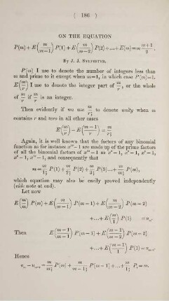 On the Equation.