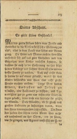 Dritter Abschnitt. Es giebt schöne Geschenke!