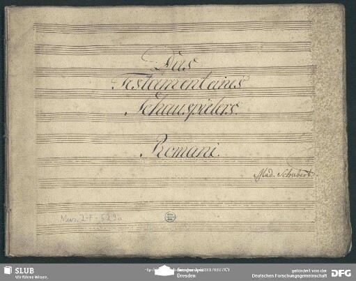 Das Testament eines Schauspielers - Mus.2-F-529a