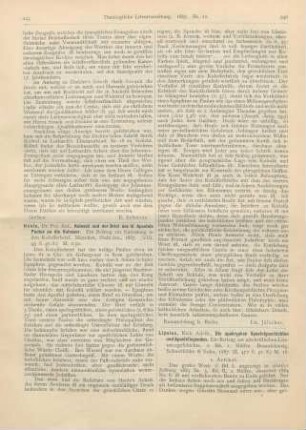 246-251 [Rezension] Lipsius, Rich. Adelb., Die apokryphen Apostelgeschichten und Apostellegenden. Ein Beitrag zur altchristlichen Literaturgeschichte. 2. Bd. 1. Hälfte