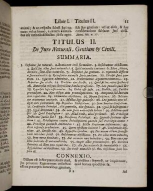 Titulus II. De Jure Naturali, Gentium & Civili