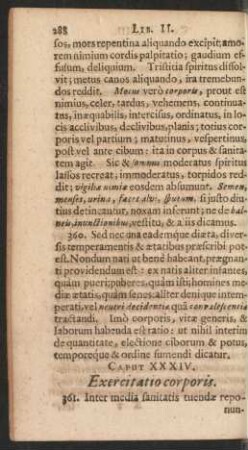 Caput XXXIV. Exercitatio corporis