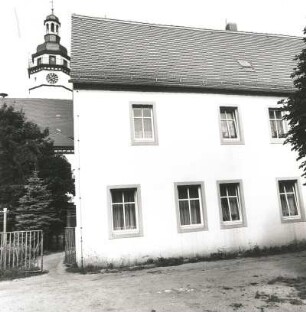 Pegau, Mariengasse 1. Wohnhaus (E. 18. Jh. /um 1850). Straßenansicht