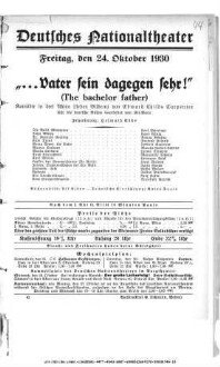 "... Vater sein dagegen sehr!" (The bachelor father)