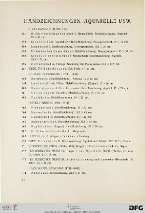 Handzeichnungen, Aquarelle usw. (Nr. 451-511)
