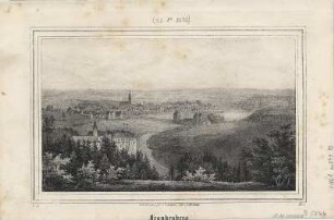 Ansicht von Frankenberg, Lithographie, 1841 : Frankenberg / Nach d. Natur gez. v. C. Meltzer. Lith. v. C. W. Arldt. - [Dresden] : [Pietzsch] , [1841]. - 1 Kunstblatt : Lithogr. ; 19 x 12 cm