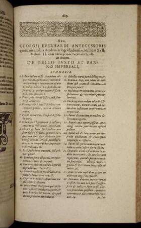Aaa. Georgii Everhardi Antecessoris quondam Illustris Academiæ Ingolstadiensis consilium XVII. Volum. II. cum subscriptione Facultatis Iuridicæ ibidem.