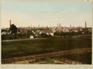 Stadtansicht von Zittau in Sachsen von Südwesten