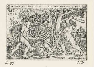 Herkules tötet die Hydra, Blatt 8 der Folge "Arbeiten des Herkules"