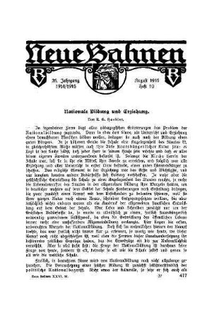 Nationale Bildung und Erziehung