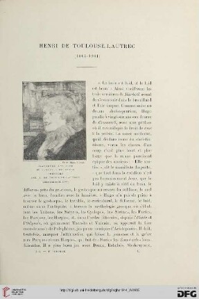 4. Pér. 12.1914-1916: Henri de Toulouse-Lautrec (1864 - 1901)