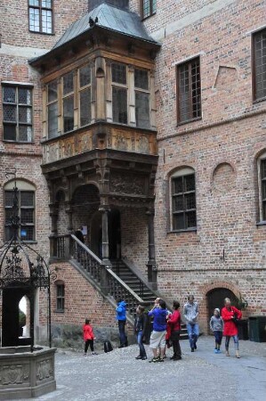Mariefred - Schloss Gripsholm : Detailansicht im Hof des Schlosses Gripsholm, aufgenommen am 23. Juli 2012 in Mariefred