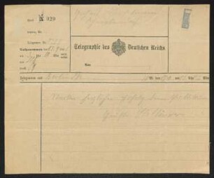 Brief von Felix Hollaender an Gerhart Hauptmann