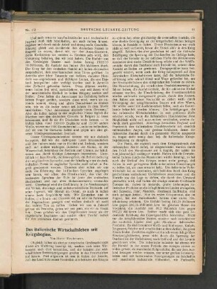 Das italienische Wirtschaftsleben seit Kriegsbeginn.
