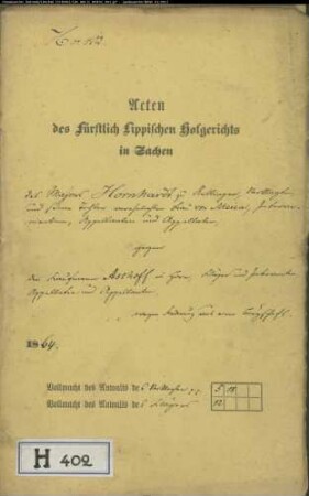 Hornhardt, Major zu Rellingen, für seine Tochter Frau von Meien gegen Kaufmann Aschoff in Horn