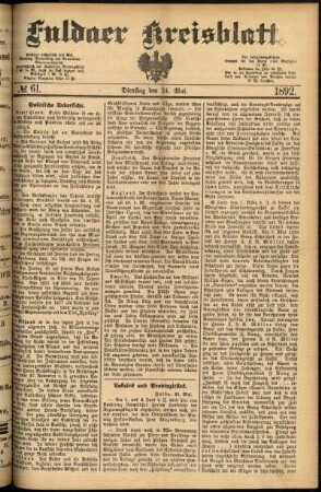 Ausgabe vom Dienstag, den 24. Mai 1892.