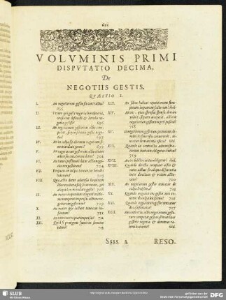 Disputatio Decima, De Negotiis Gestis