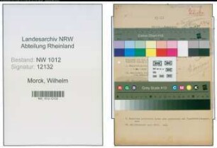 Entnazifizierung Wilhelm Morck , geb. 13.03.1892 ()